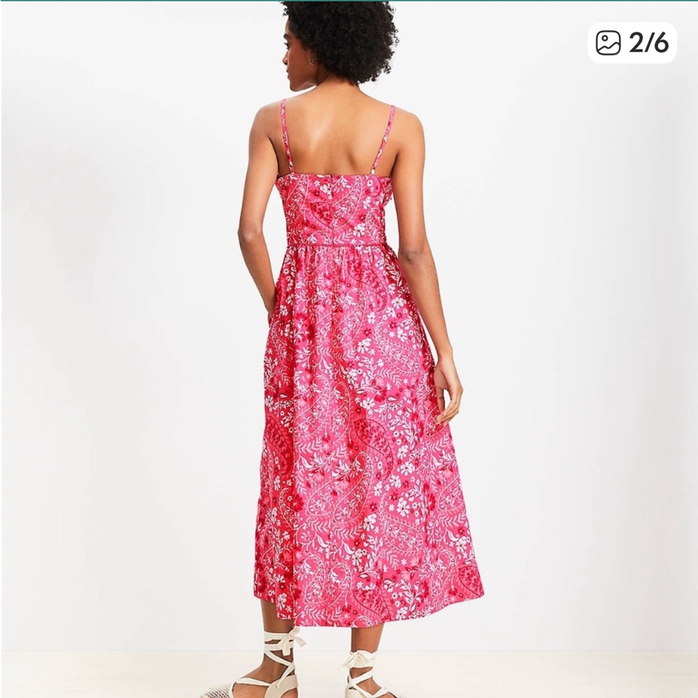 Loft -Paisley Tie Poplin Midi
Pocket Dress - Picture 2 of 8